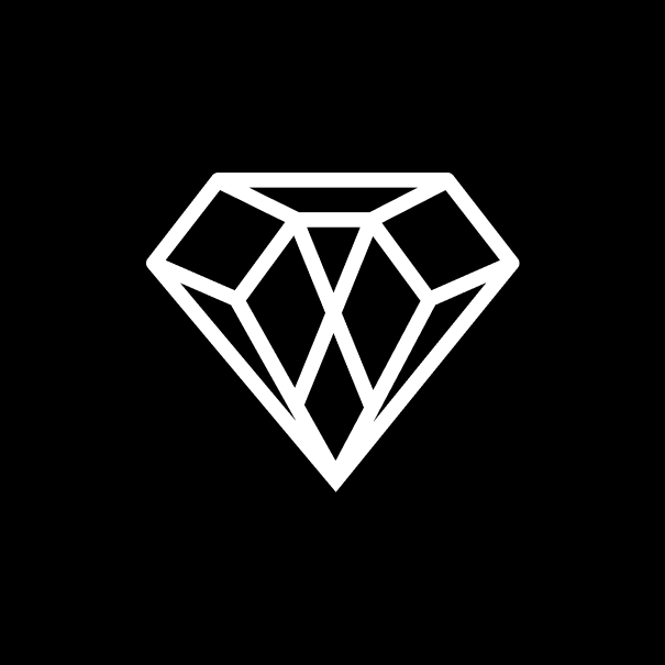An illustrative sketch of a diamond used in LUXO's logo.
